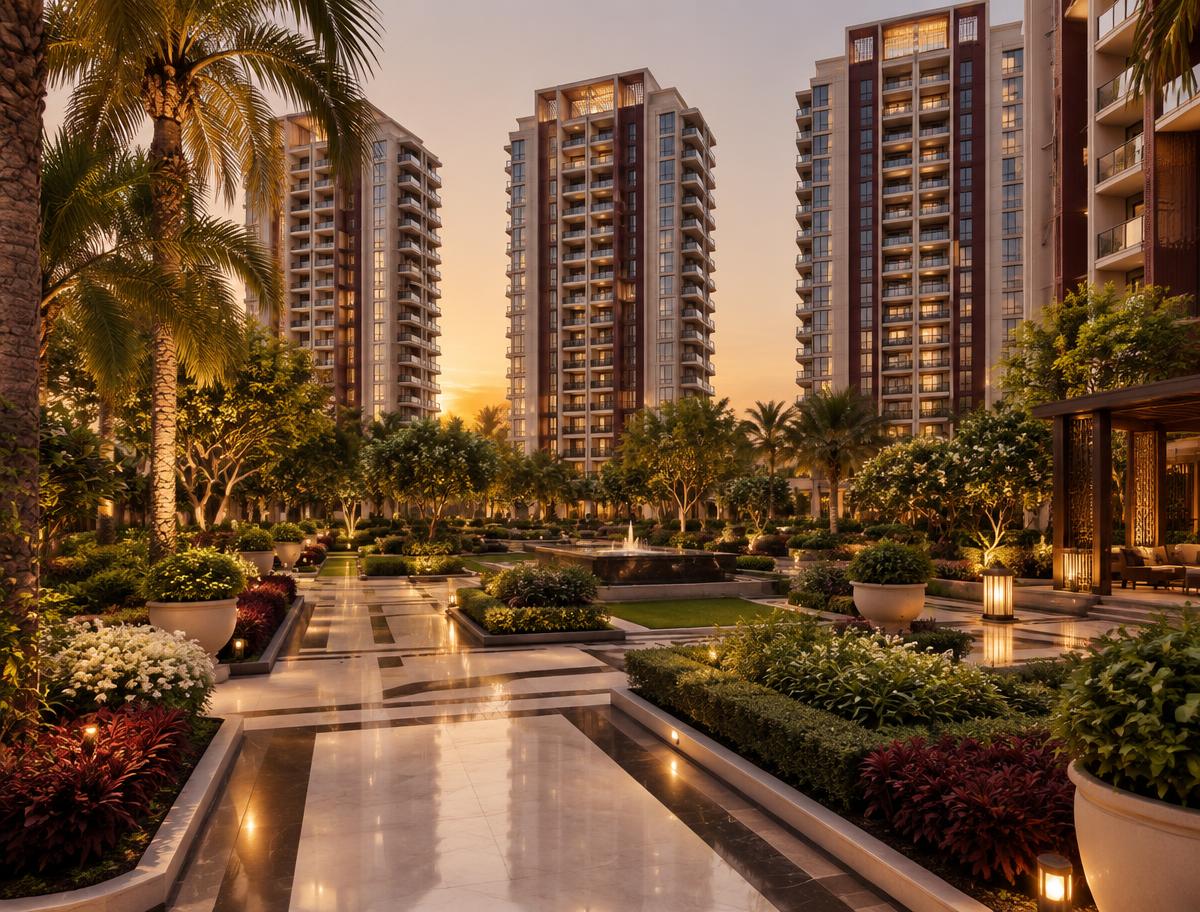 Landscaped Gardens at Roomi Enclave